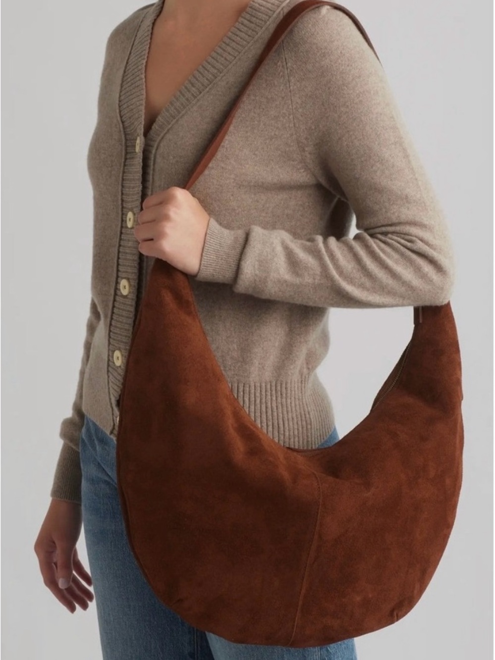 Madewell  Suede Essentials Slouch Hobo Bag NEW